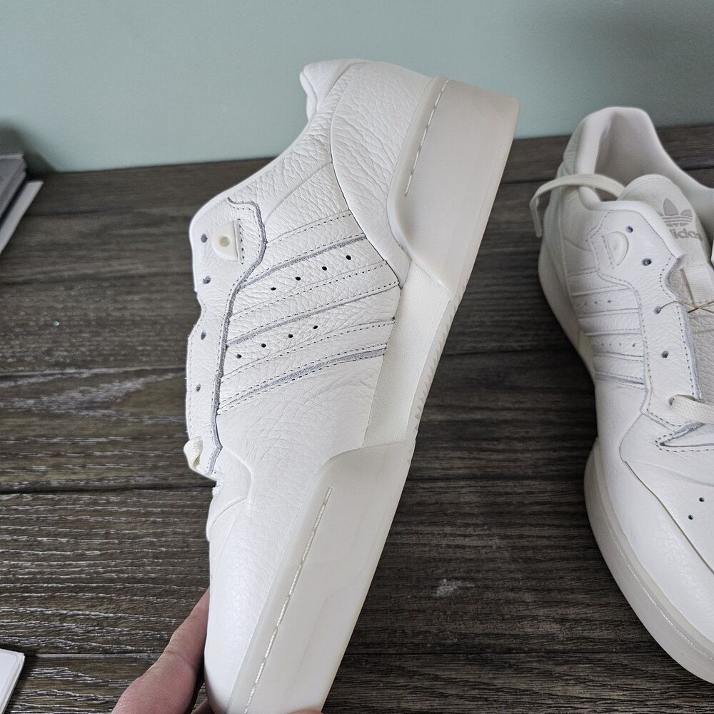 adidas Rivalry Lux Low Men's Cloud White/Ivory/Core‎ Black Sneakers Size 10 - Picture 6 of 16